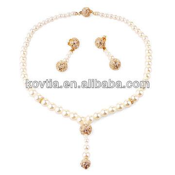 Mode 2013 voller Perle Diamant-Schmuck-Set